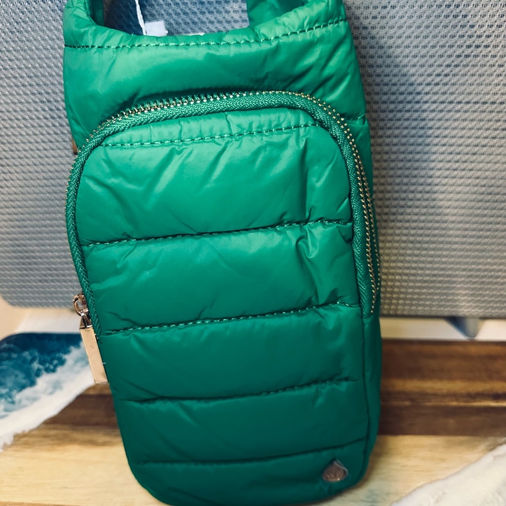 Vibrant Green Quilted Shoulder Bag